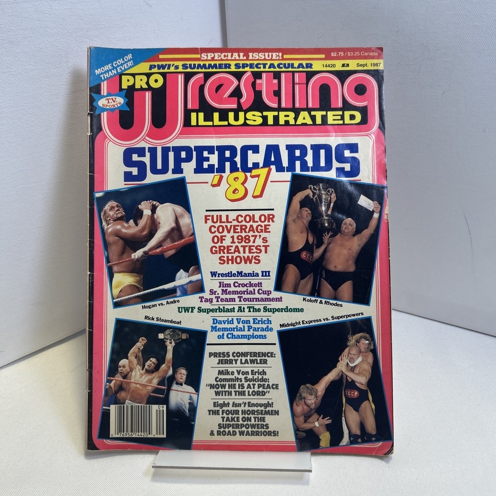 Pro Wrestling Illustrated Magazine September 1987 Hulk Hogan WrestleMania III